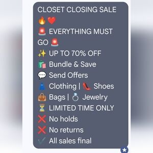 Closet Closing Sale Poster